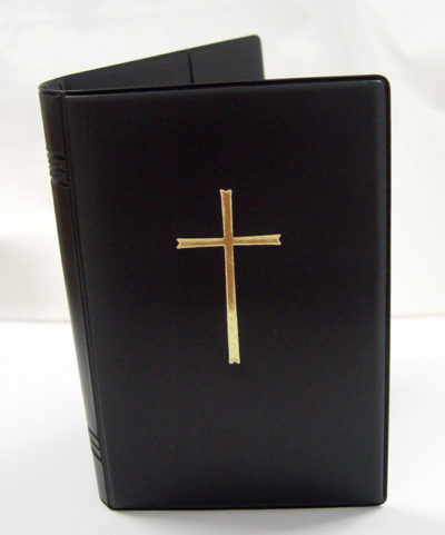 Einsteckhülle für das Neue Gotteslob Schwarz mit Kreuz gold
